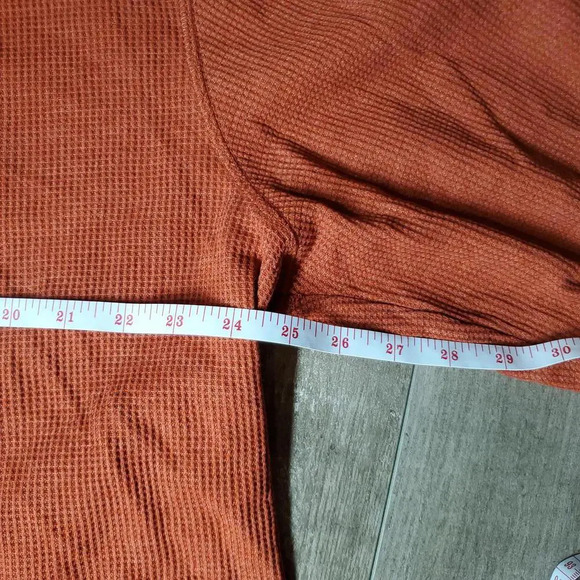 Member's Mark Thermal Crew Shirt Men's XL Waffle Knit Harvest Red Heather - Picture 9 of 12